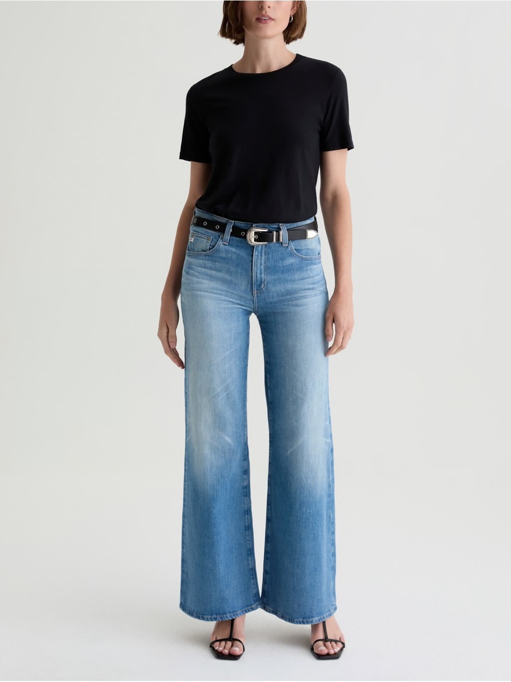 Ag Adriano Goldschmied AG-Ed Saige Wide Leg Mid Rise Denim Jean Women’s 24